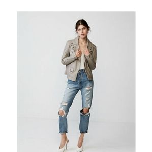 Express Vegan Leather Moto Jacket